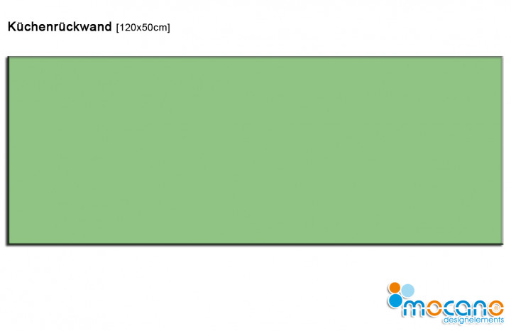 Avocado Grün - Küchenrückwand [120x50cm] | 120x50cm | Einfarbig UNI