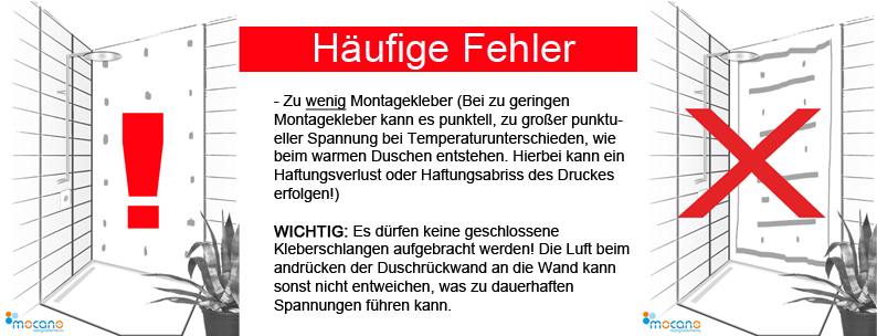 Duschrückwand häufige Montagefehler