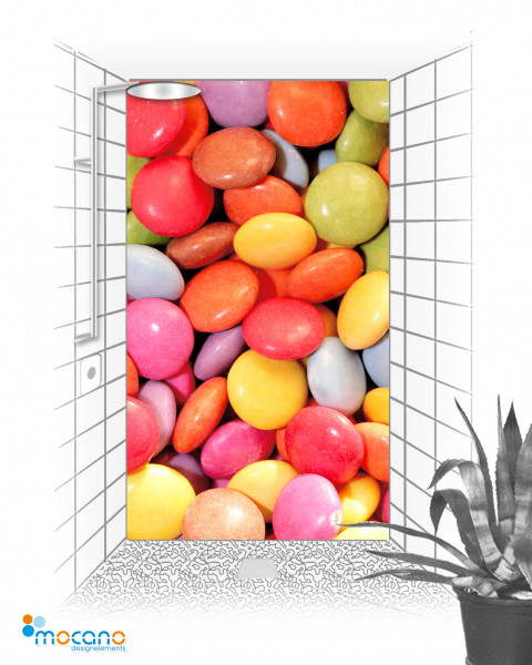 Duschrückwand Color Bonbon 120x210cm - Wohnbeispiel