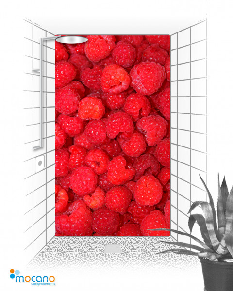 uschrückwand Himbeeren 120x210cm - Wohnbeispiel