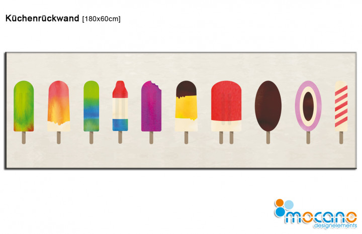Küchenrückwand - KIRSCHEN UND EIS - Selbstklebend, PRO