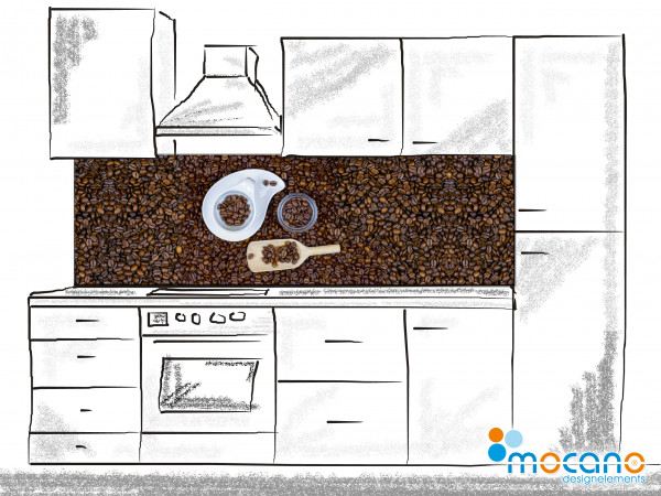Küchenrückwand Coffee Time 200x60cm - Wohnbeispiel