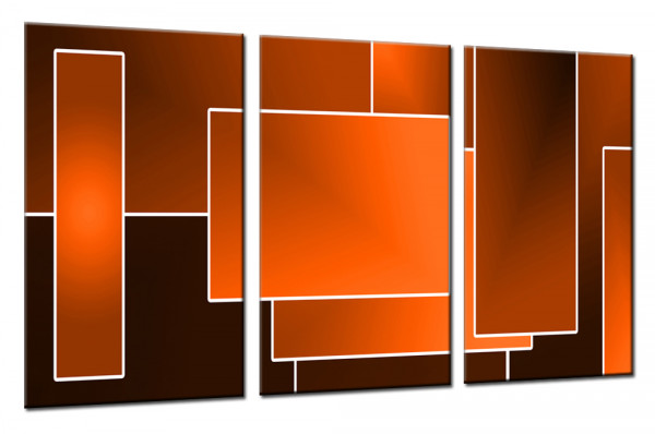 Orange Lounge - Mehrteiliges Leinwandbild