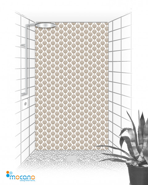 Duschrückwand Luxury Design Eleganz 120x210cm - Wohnbeispiel