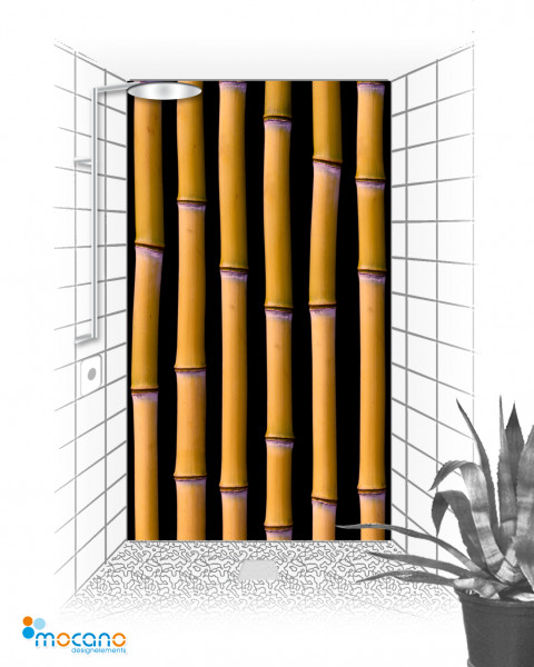 Bambus classic - 120x210cm Duschrückwand - Wohnbeispiel