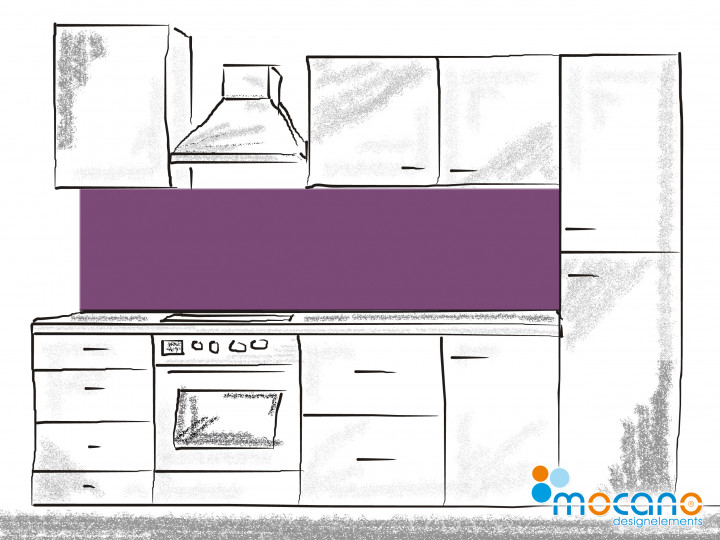 Lavendel - Küchenrückwand [200x60cm] | 200x60cm | Einfarbig UNI